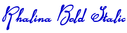 Rhalina Bold Italic Schriftart